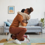 Father and daughter in a safe and stable home